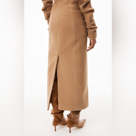 ALEXANDER WANG FITTED LONG WOOL COAT - Picture 3 of 9